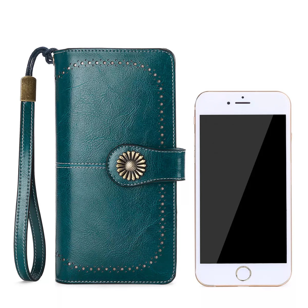 Vintage Style Leather Long Wallet - Lilixa.store