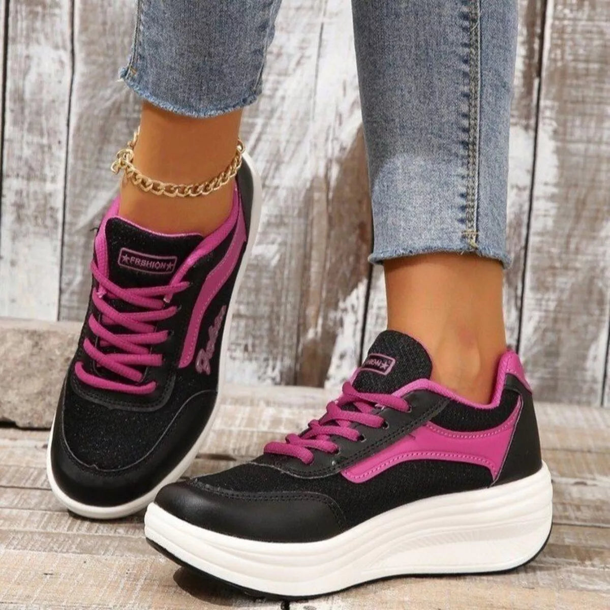 Round Toe Platform Athletic - Lilixa.store