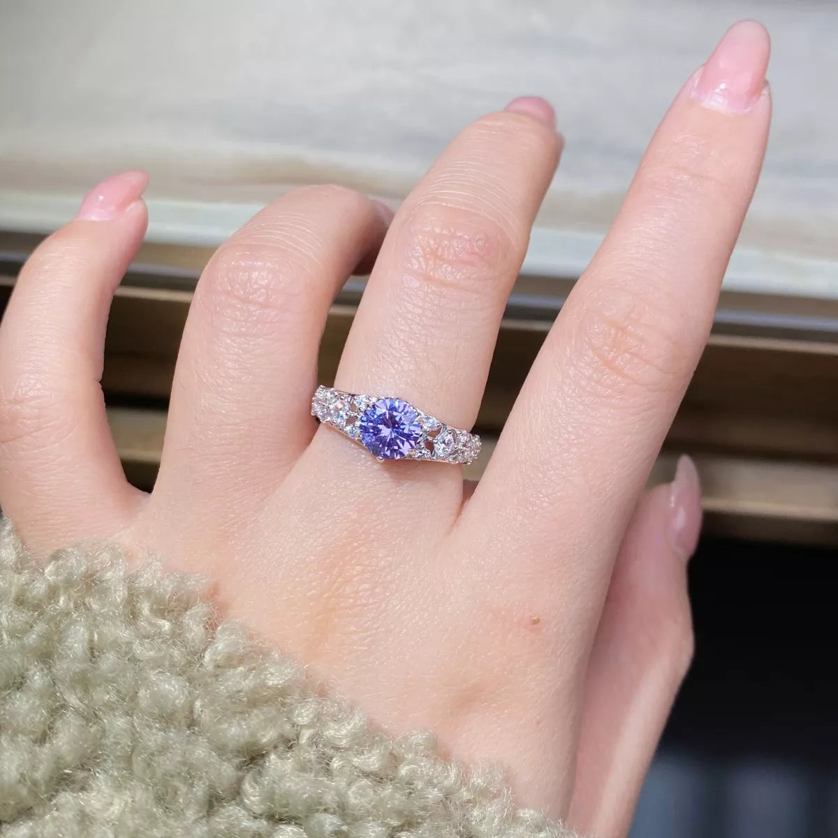Growing High-Carbon Diamond 925 Sterling Silver Ring - Lilixa.store