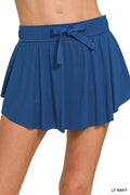 Zenana Ruffle Hem Tennis Skirt With Hidden Inner Pockets - Lilixa.store