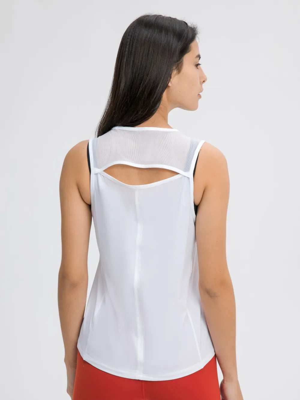Millennia Cutout Back Round Neck Active Tank - Lilixa.store