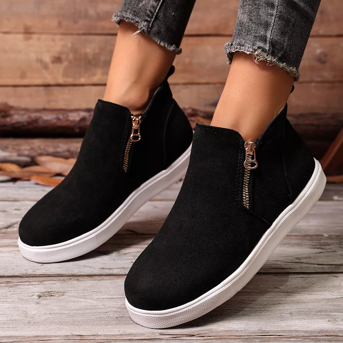 Round Toe Ankle Boots - Lilixa.store