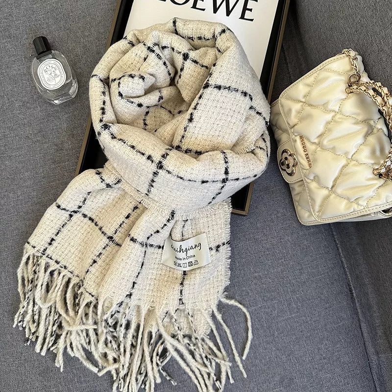 Fringe Plaid Scarf - Lilixa.store