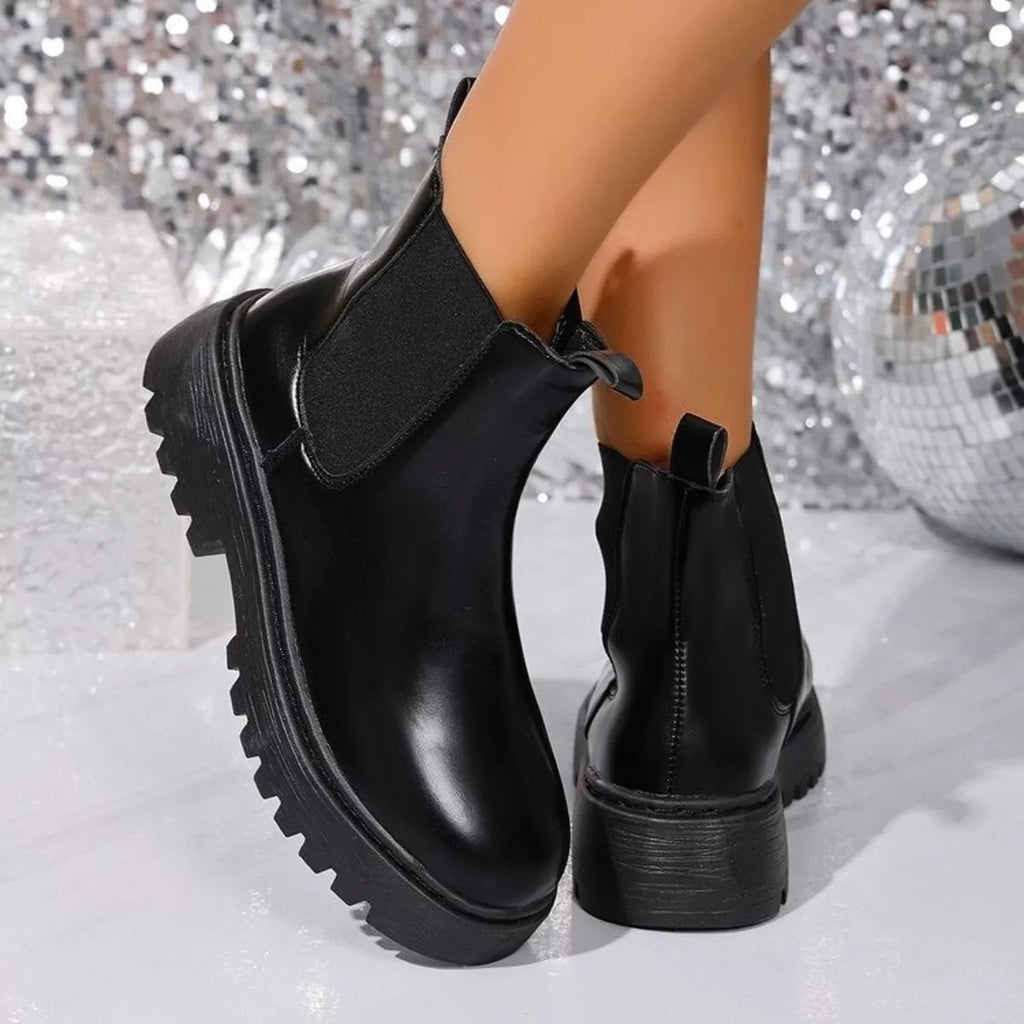 Round Toe Platform Boots, view 3