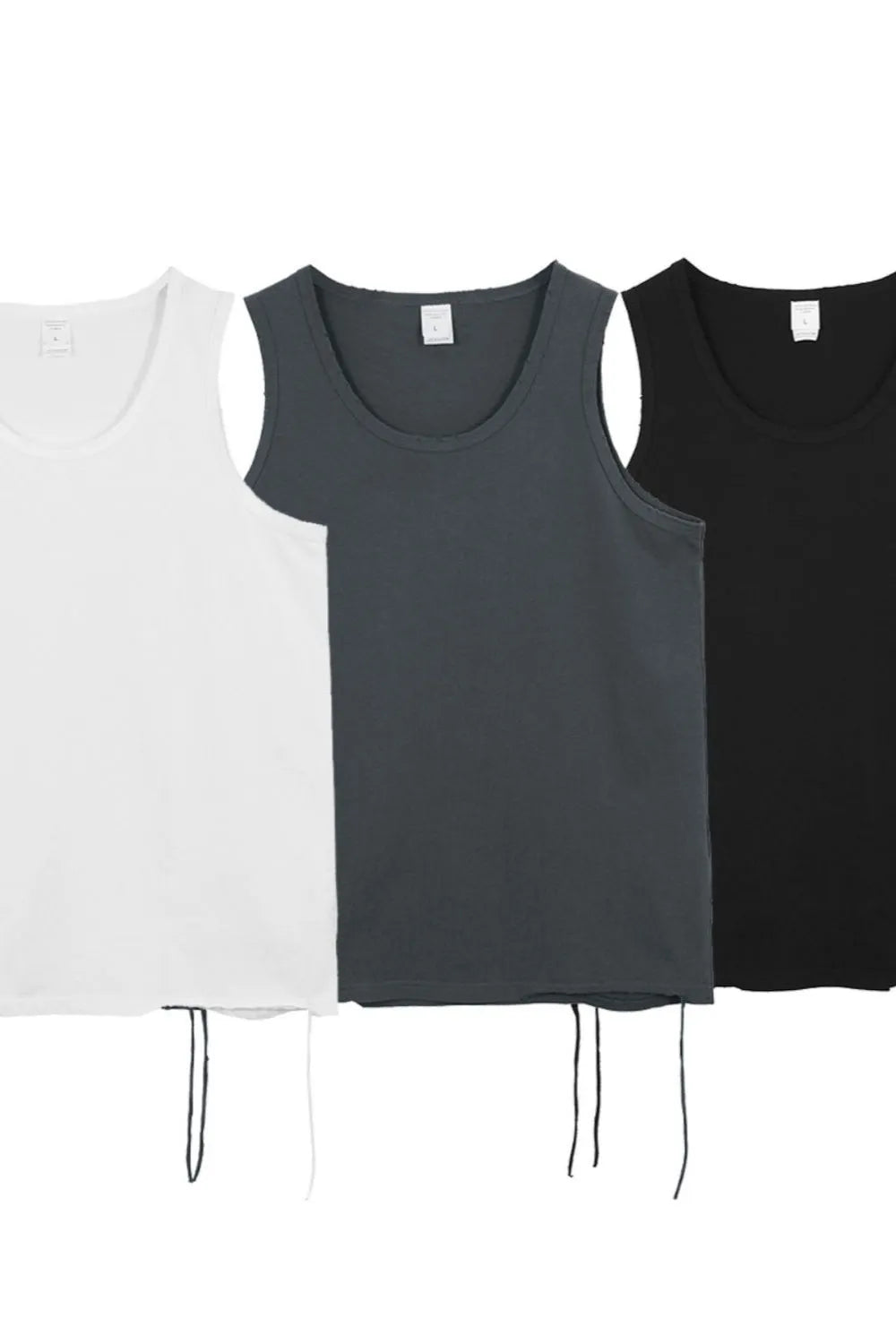 Men's Round Neck Wide Strap Tank - Lilixa.store