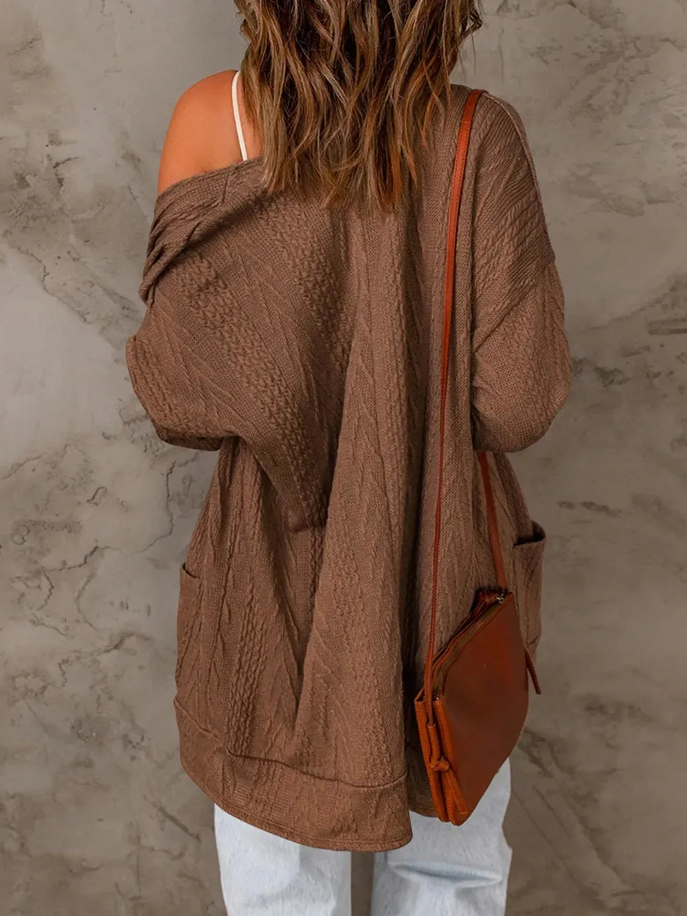 Pocketed Open Front Long Sleeve Cardigan - Lilixa.store