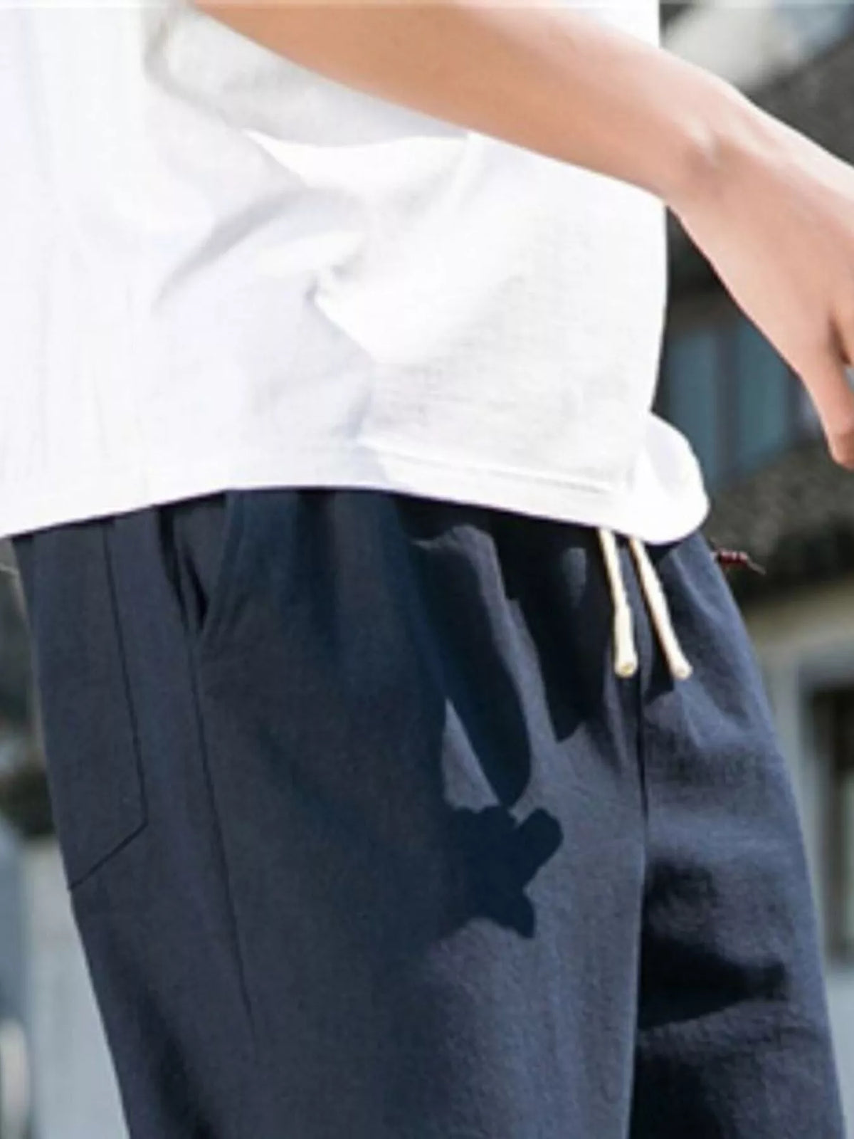 Men's Plus Size Loose Fit Drawstring Casual Pants, view 10