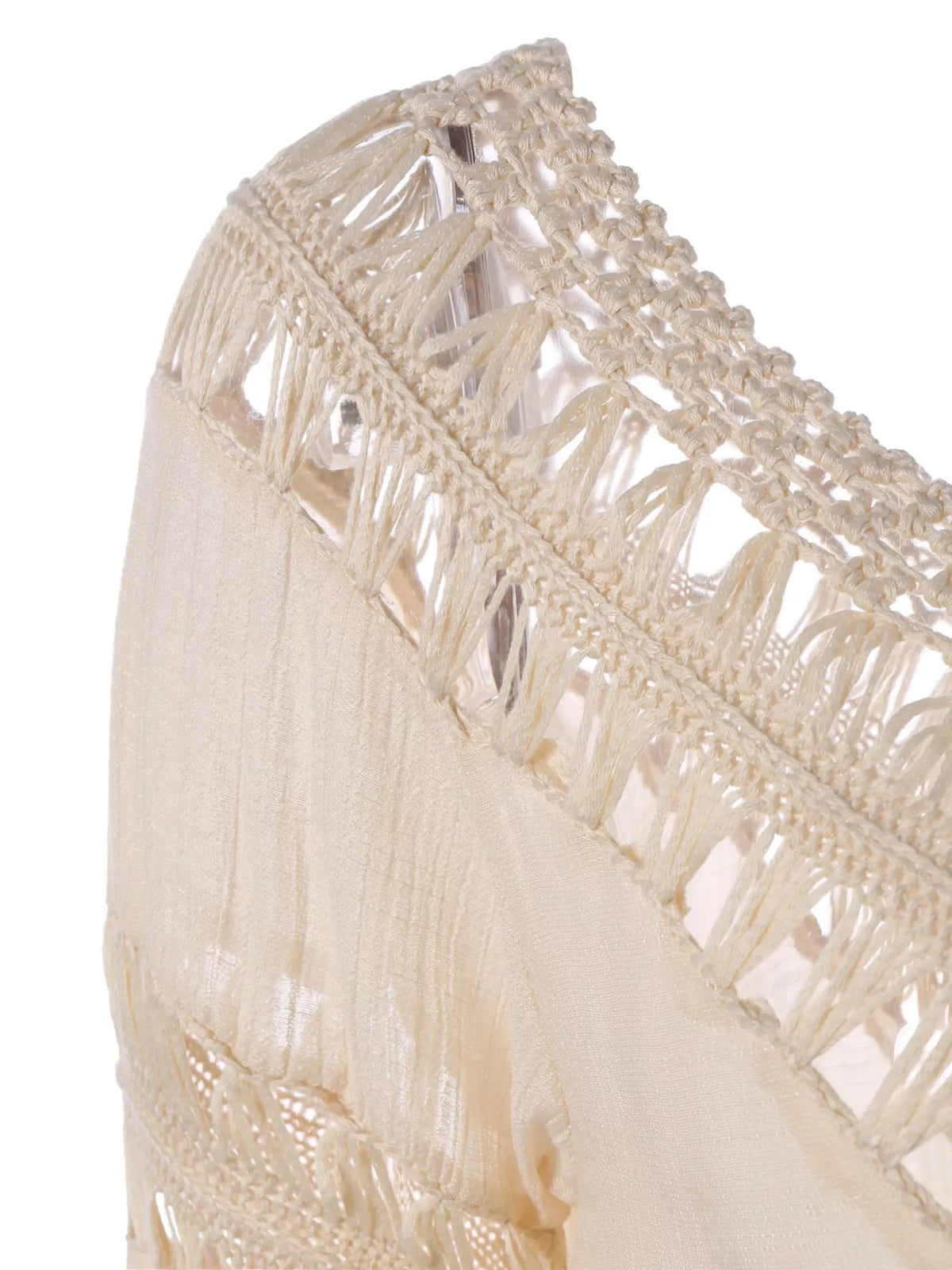 Crochet Trimmed Flowy Cover Up Dress - Lilixa.store