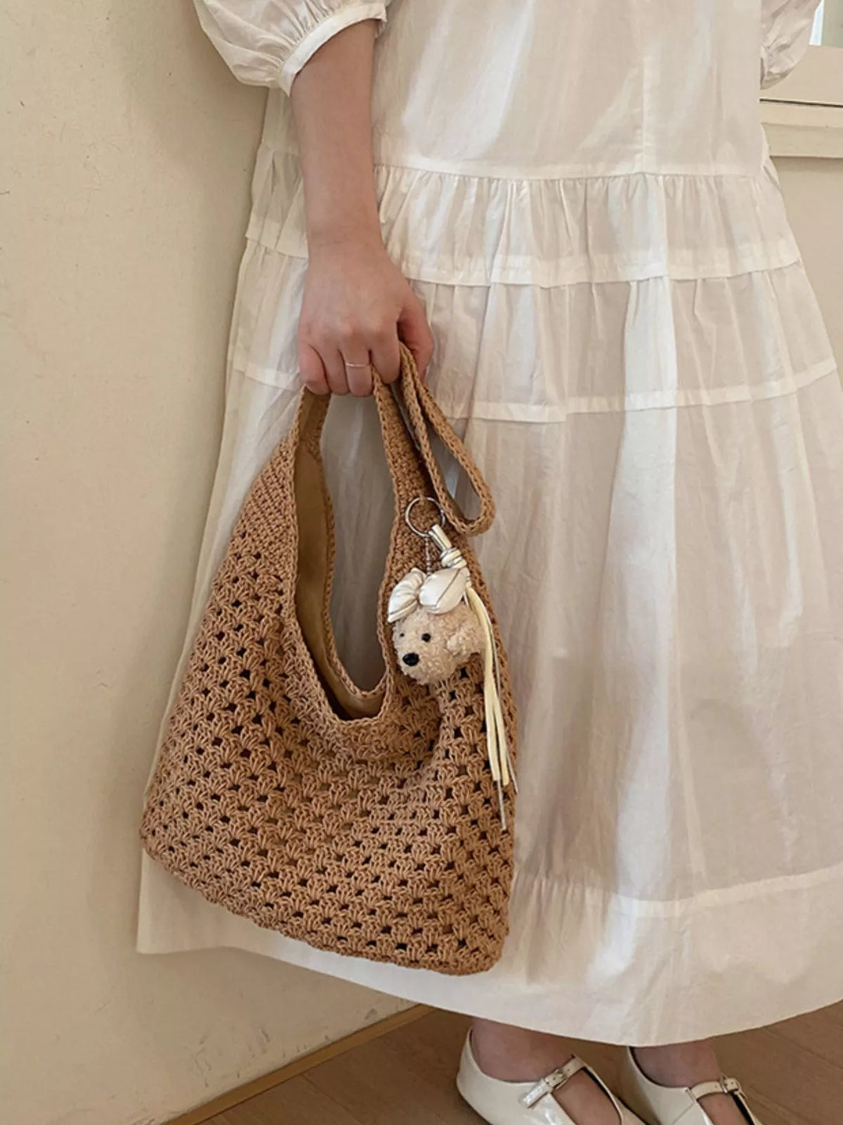 Crochet Knit Shoulder Bag - Lilixa.store