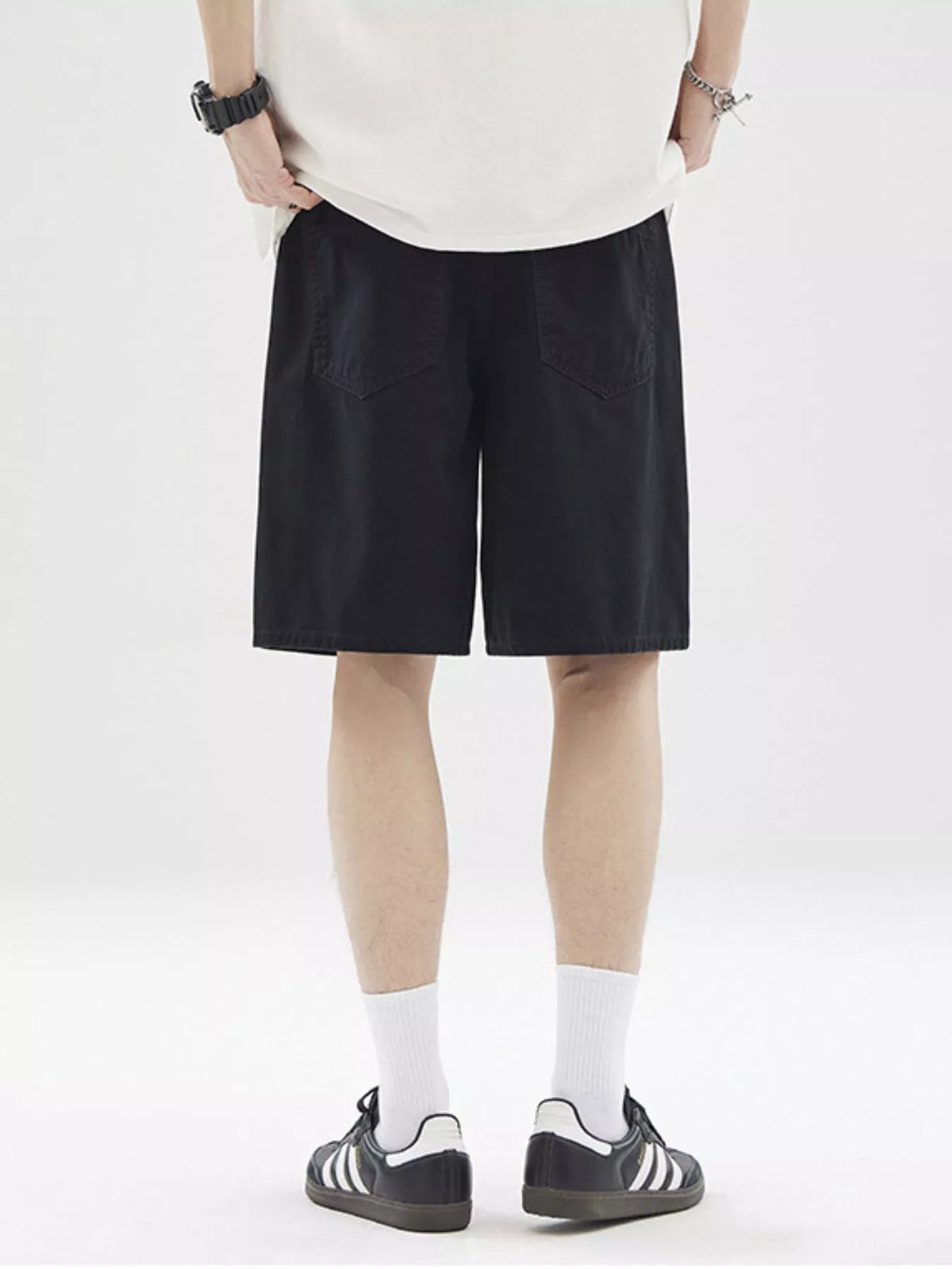 Men's Full Size Wide-Leg Shorts Plus Size, view 2