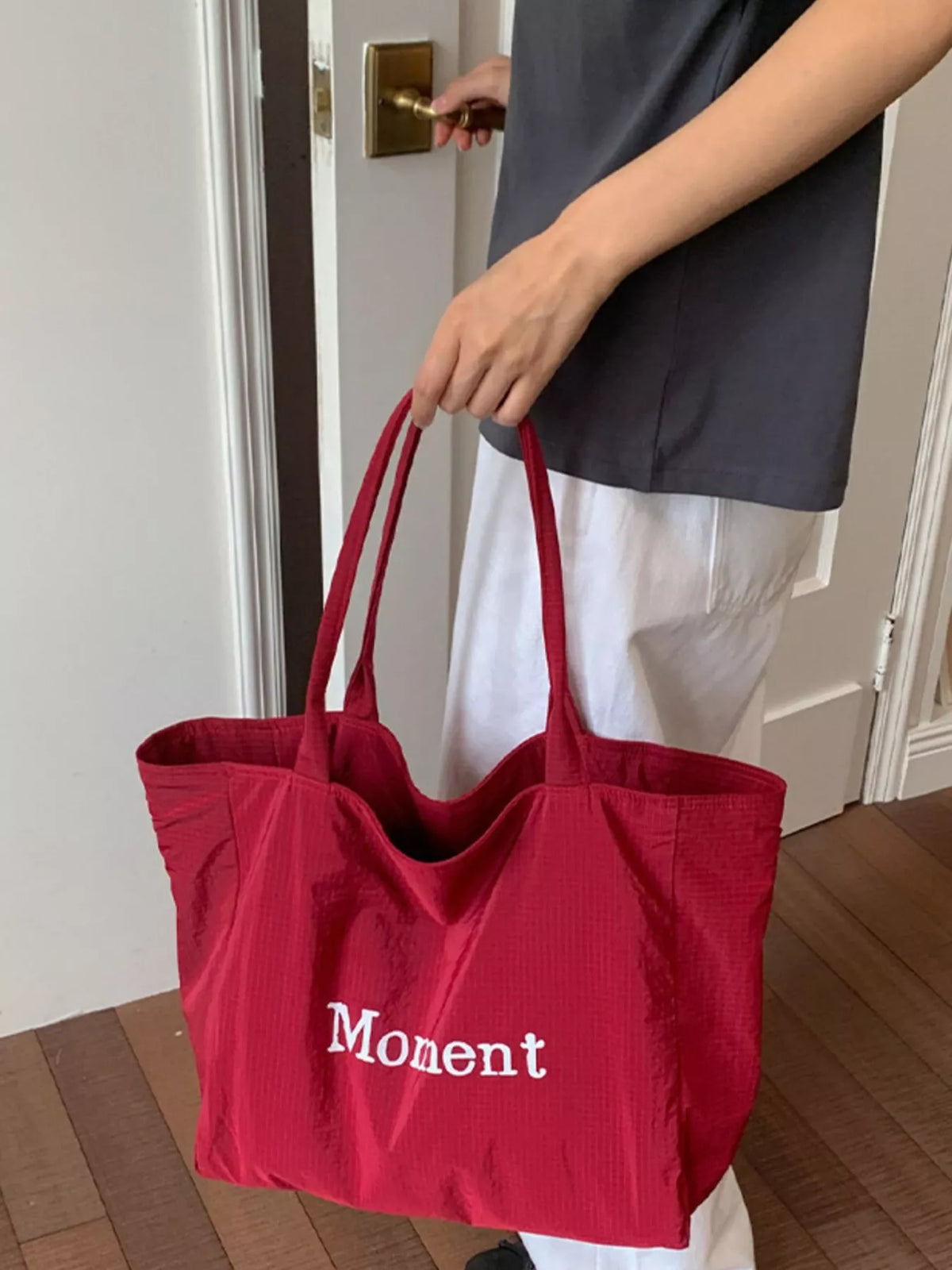 Letter Canvas Tote Bag - Lilixa.store