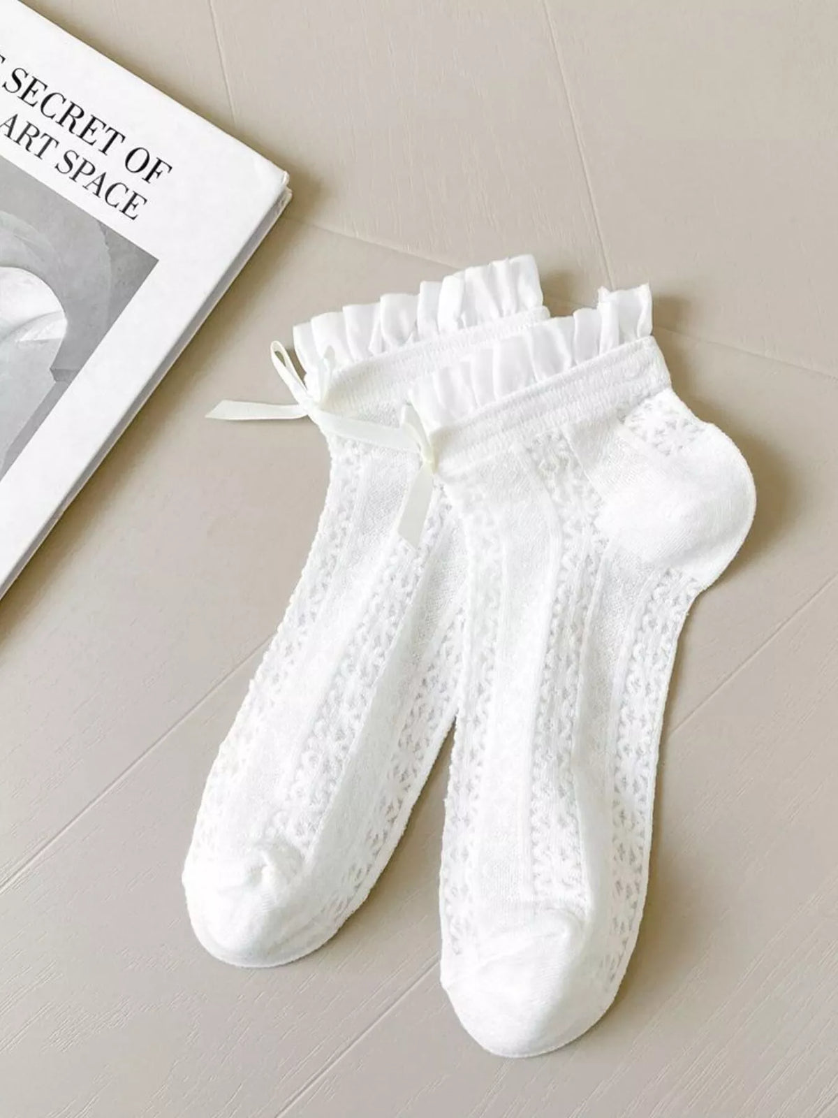 Lace Bow Socks - Lilixa.store