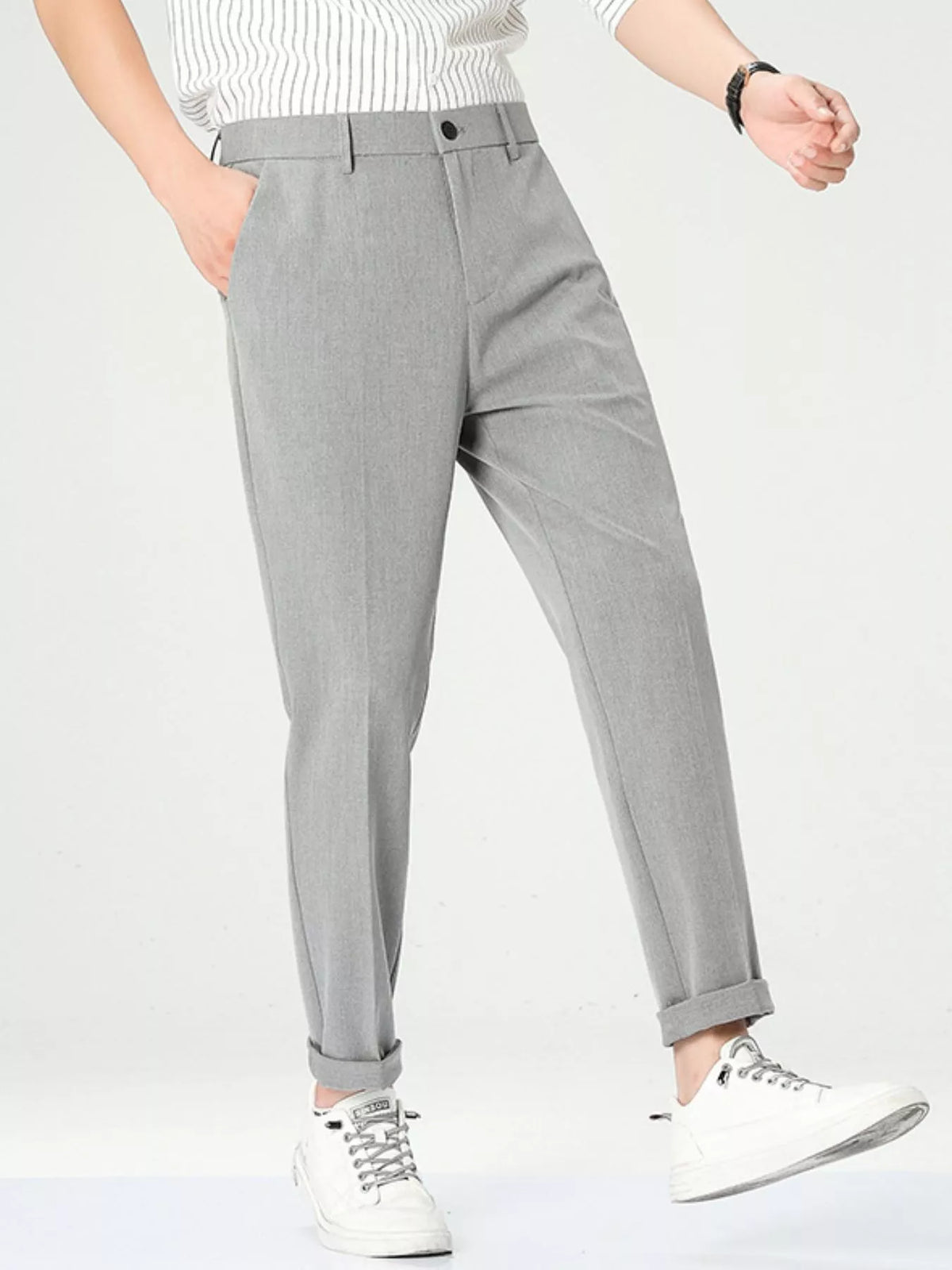 Men's Loose Fit Straight Leg Pants, view 4