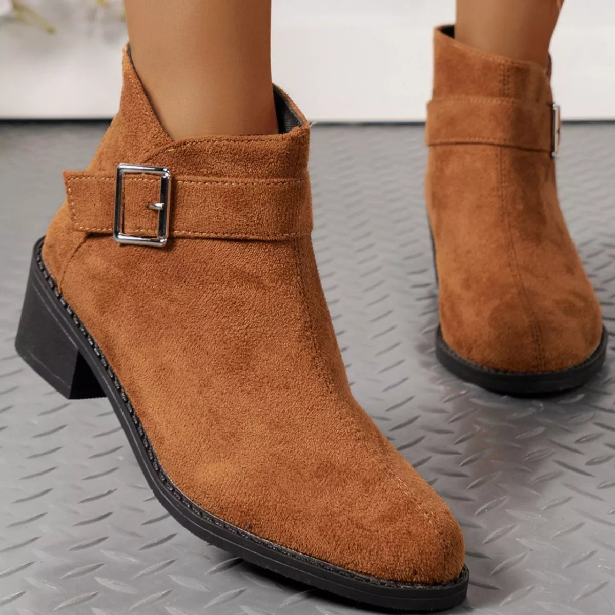 Point Toe Block Heels Boots - Lilixa.store