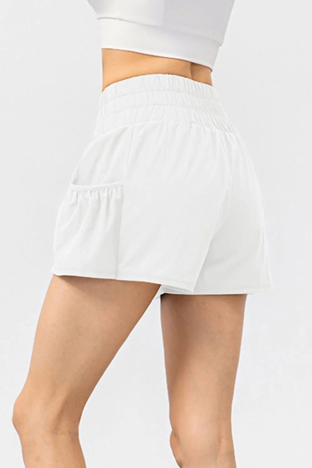 Elastic Waist Pocketed Active Shorts - Lilixa.store
