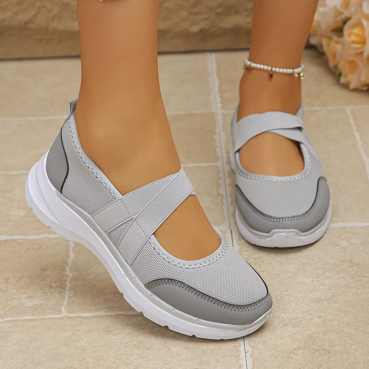 Comfortable Slip-Ons with Elastic Straps - Lilixa.store