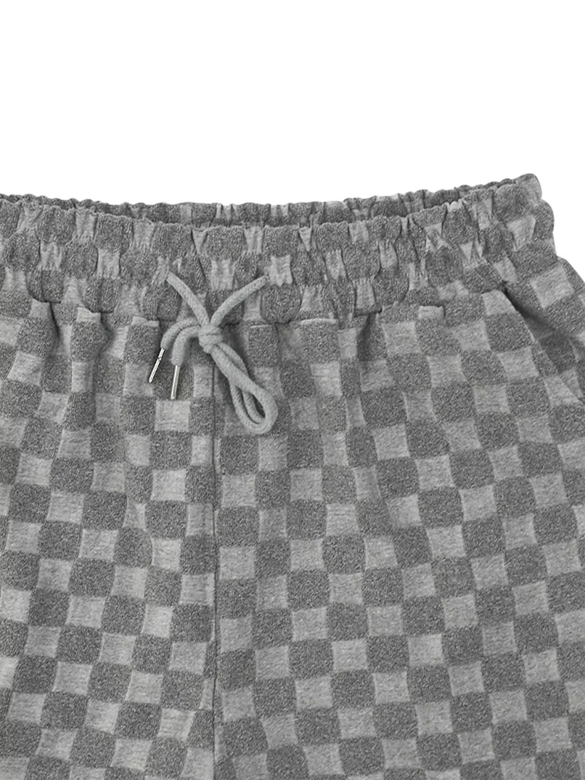 Men's Full Size Textured Checkered Casual Shorts Plus Size, view 6