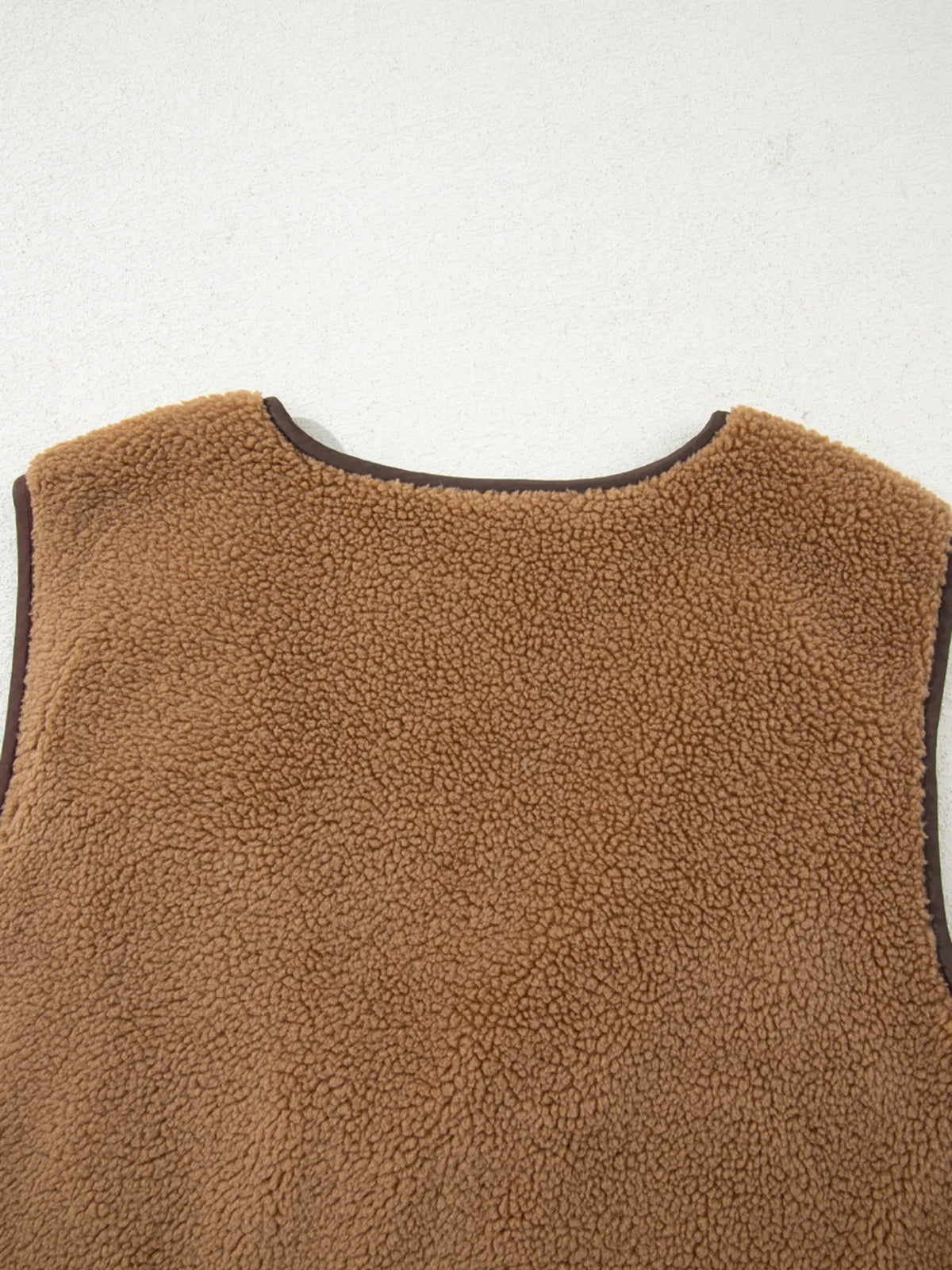 Double Tied Front Vest Coat in Light French Beige, view 8