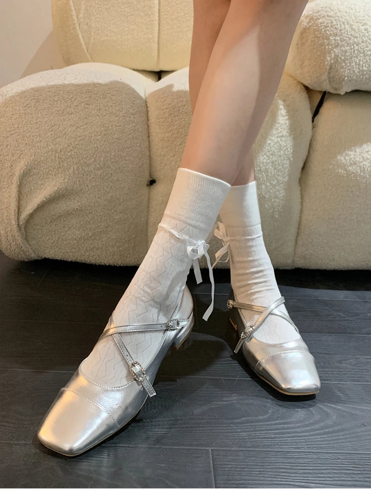 Square Toe Block Heels Mary Jane Shoes - Lilixa.store