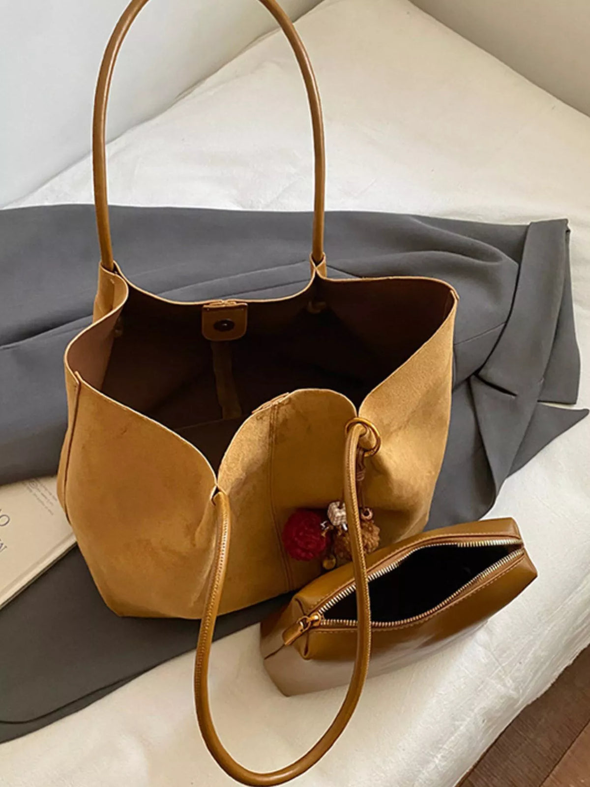 Solid Color Tote Bag