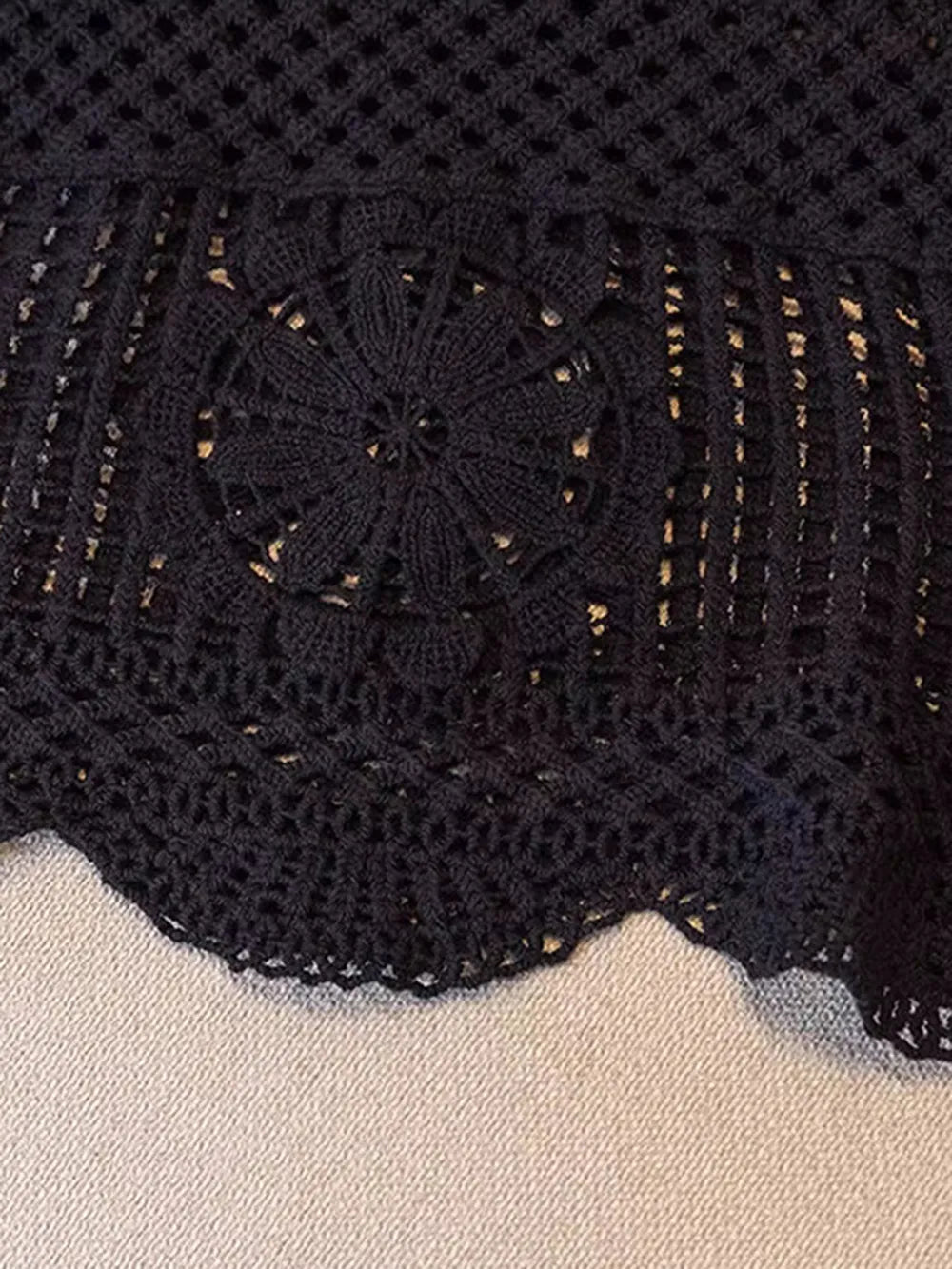 Openwork Scoop Neck Tank - Lilixa.store