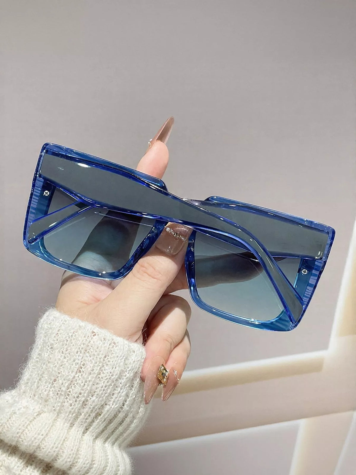 Oversized Gradient Square Sunglasses - Lilixa.store