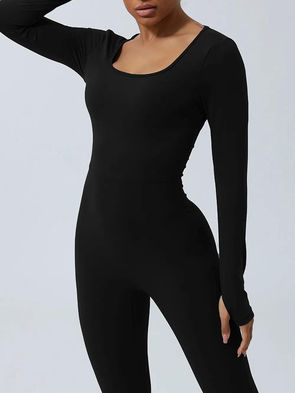 Twisted Backless Long Sleeve Jumpsuit - Lilixa.store
