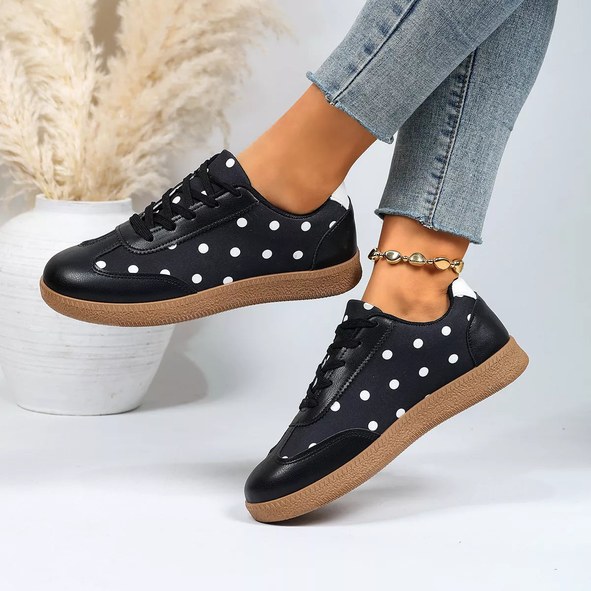 Polka Dot Casual Sneakers - Lilixa.store