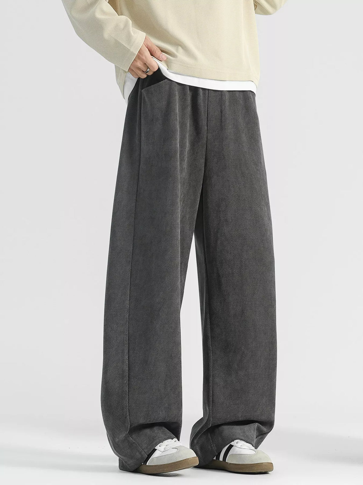 Men's Plus Size Loose Fit Corduroy Pants, view 3