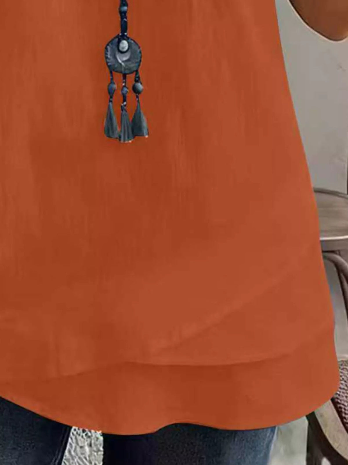 Notched Short Sleeve Blouse - Lilixa.store