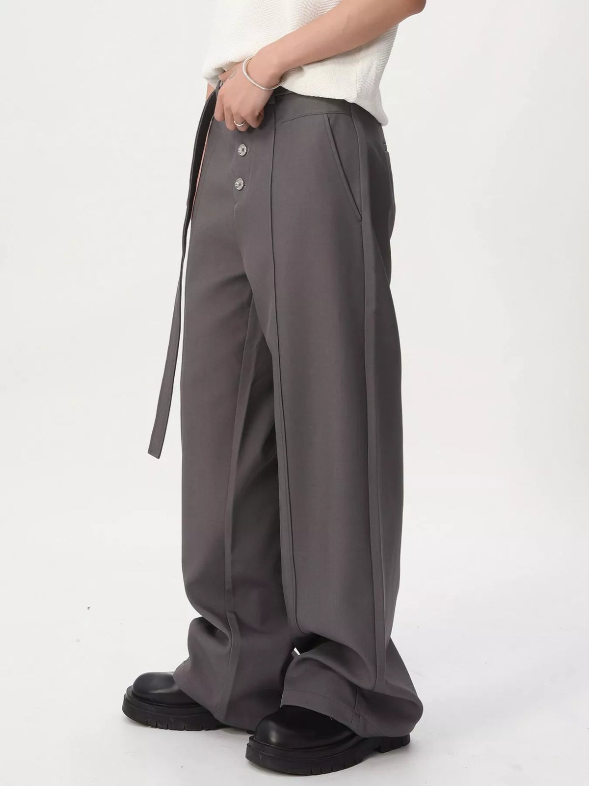 Men's High-Waisted Wide-Leg Pants - Lilixa.store