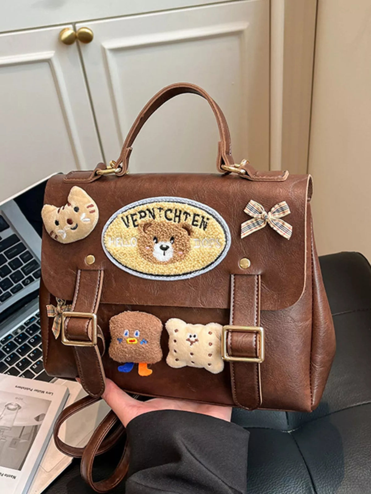 Bear Decor Backpack Bag - Lilixa.store