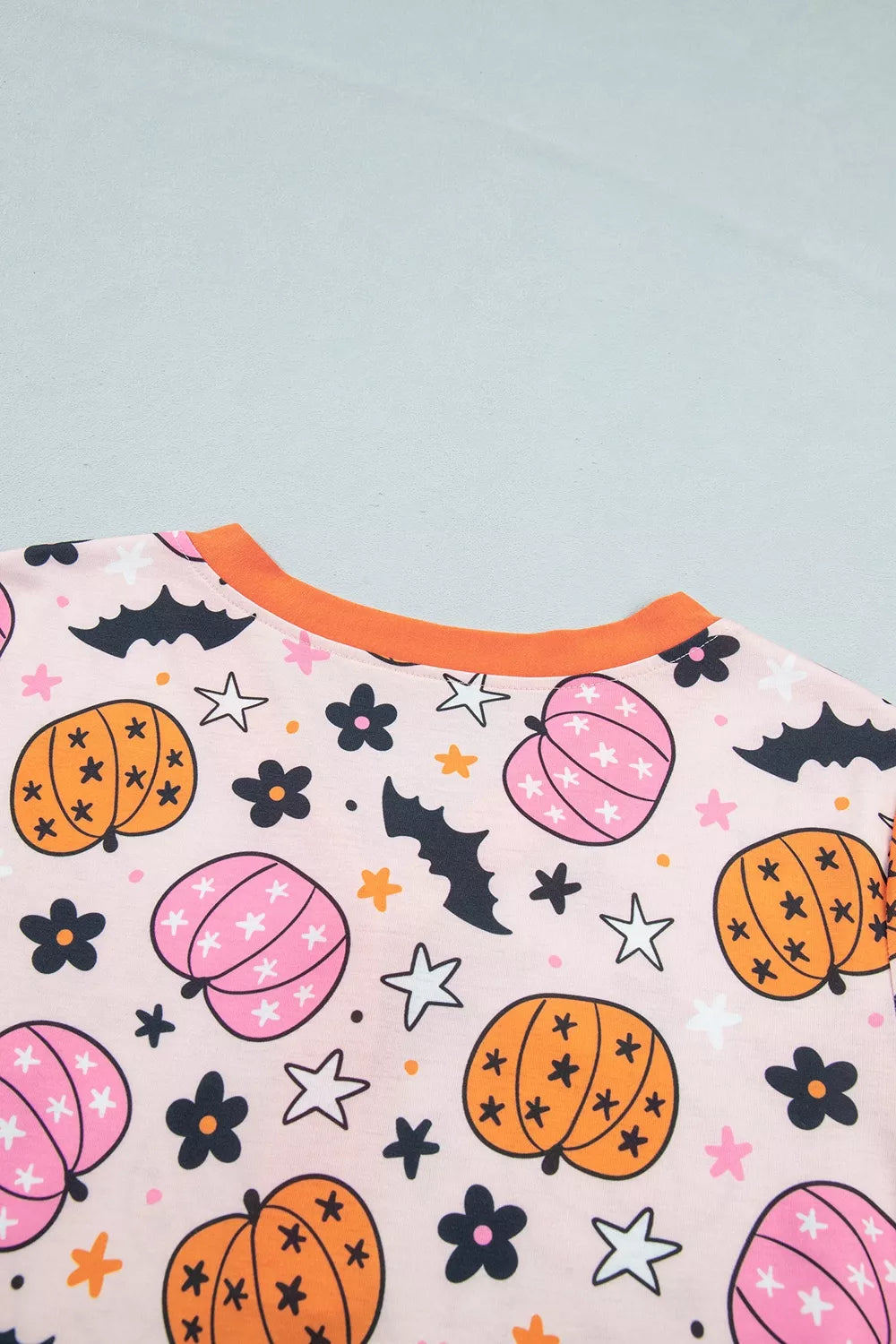 Halloween Pumpkin Print Long Sleeve Home Wear Lounge Set - Lilixa.store