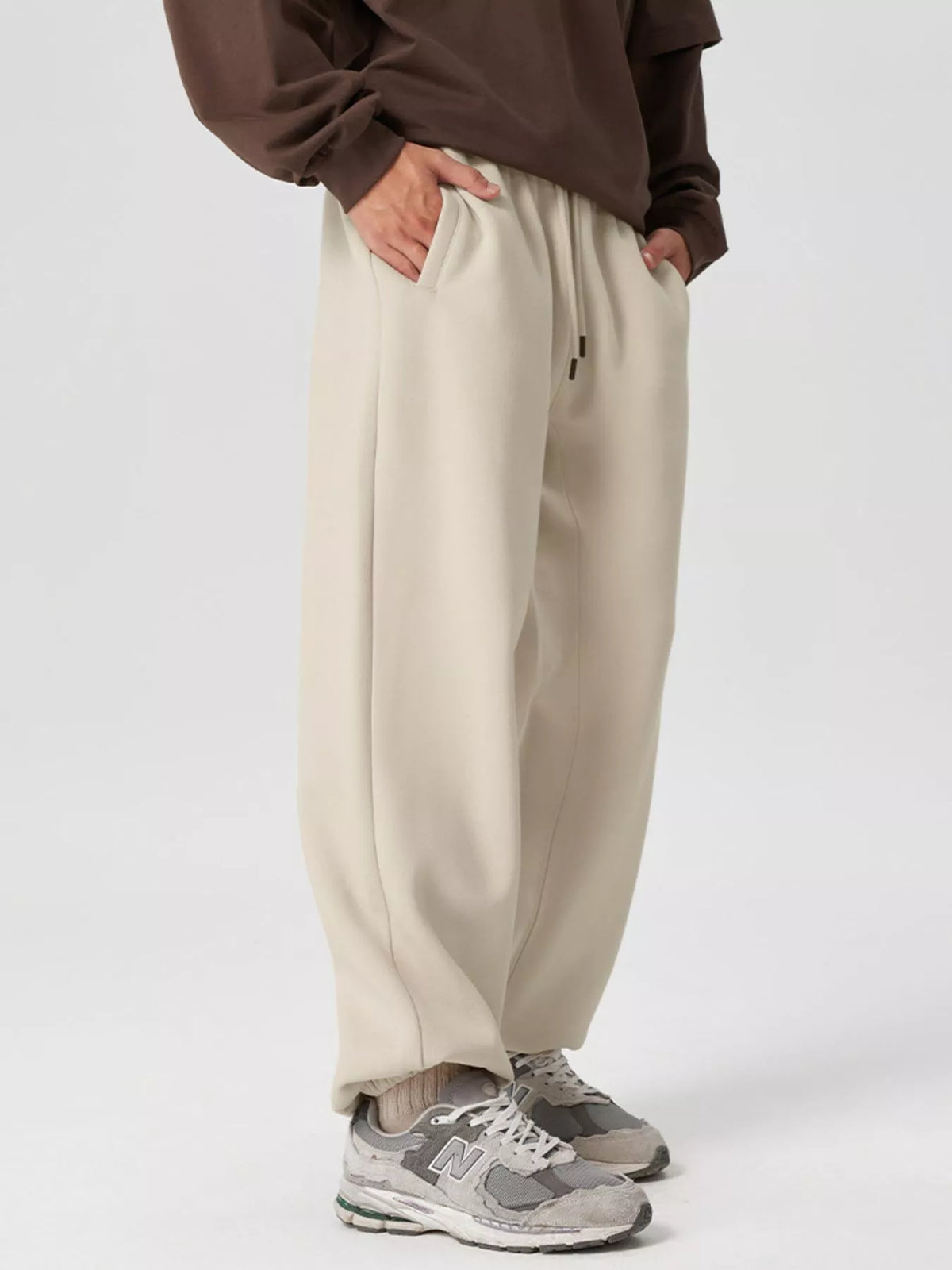 Men's Drawstring Loose Fit Joggers, view 2