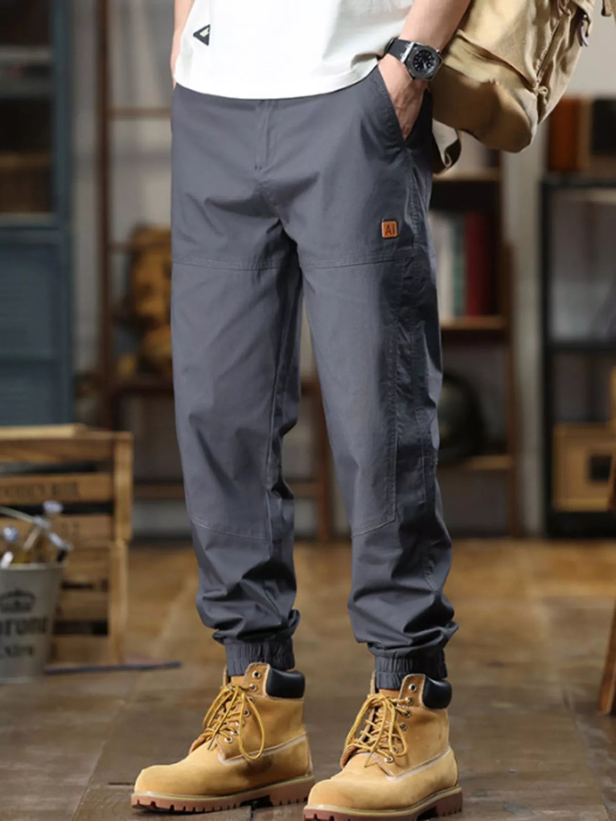 Men's Full Size Wide Leg Pants Plus Size, view 7