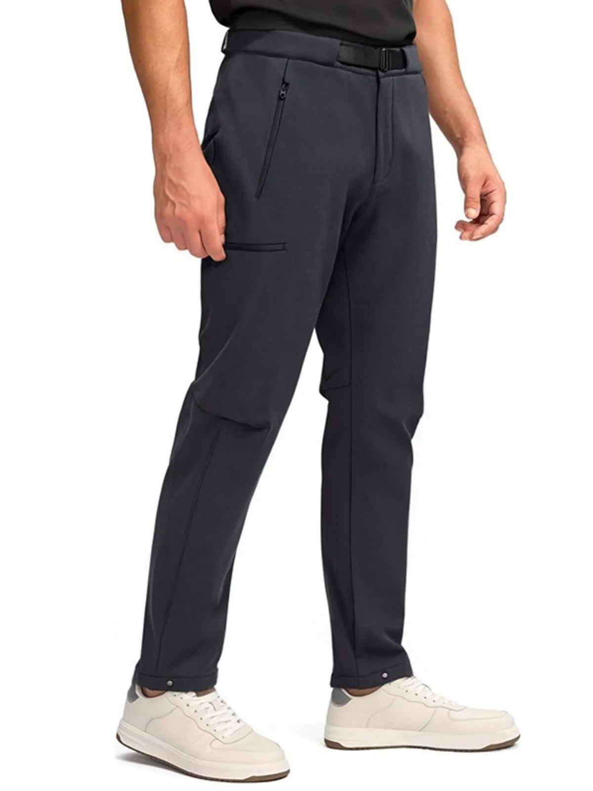 Men's Plus Size Slim Fit Pants in Dark Gray