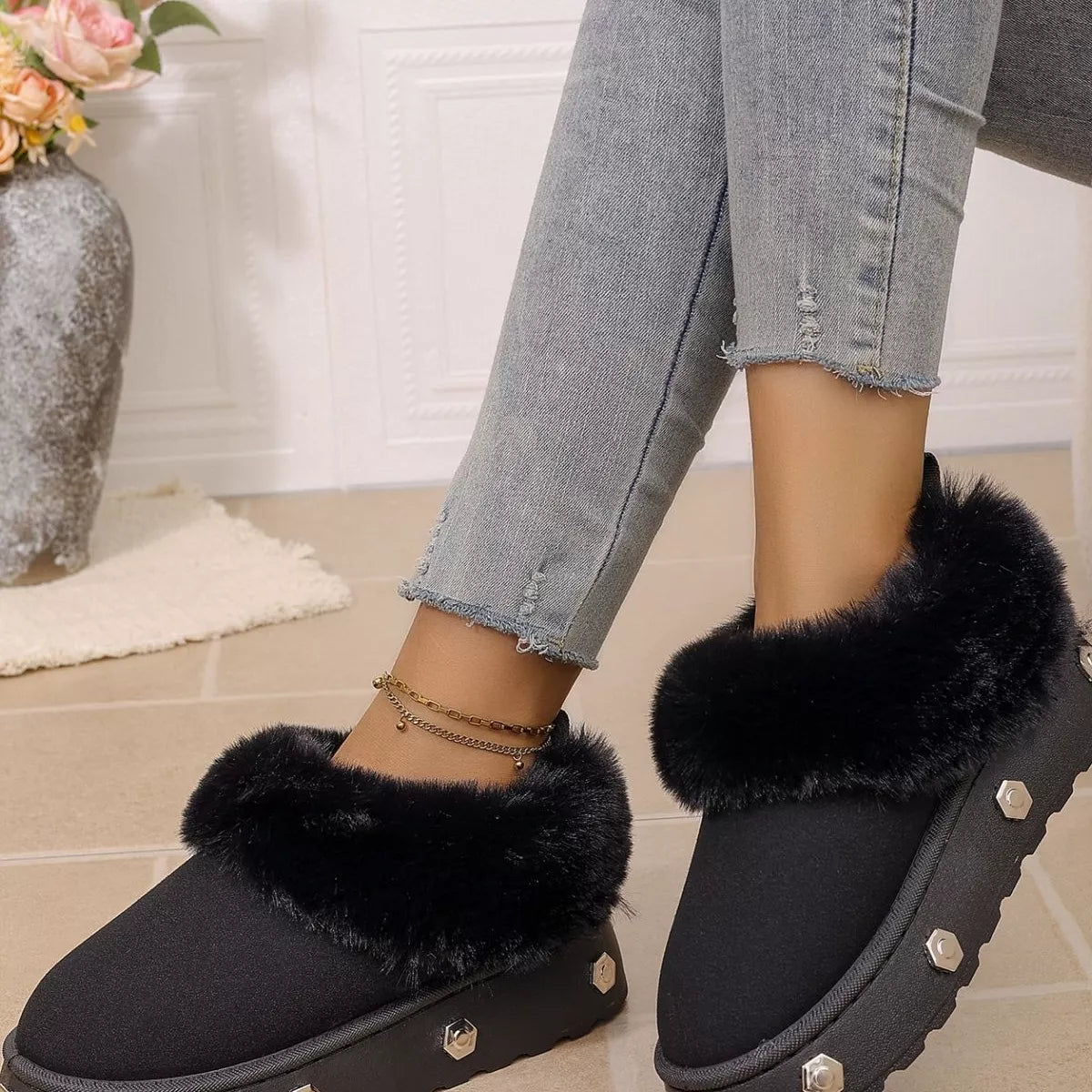Round Toe Platform Boots - Lilixa.store