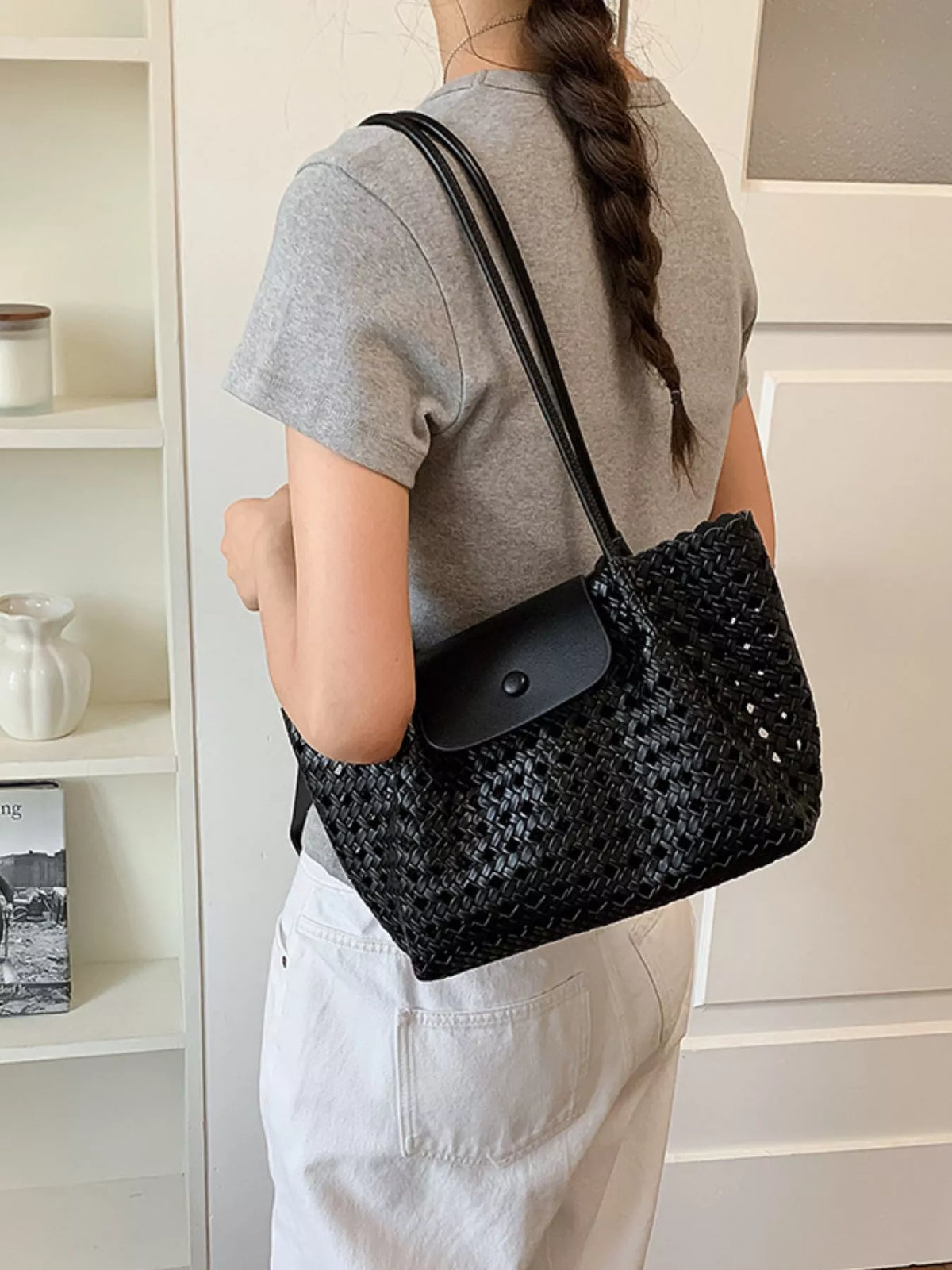 Hollow-Out Shoulder Bag