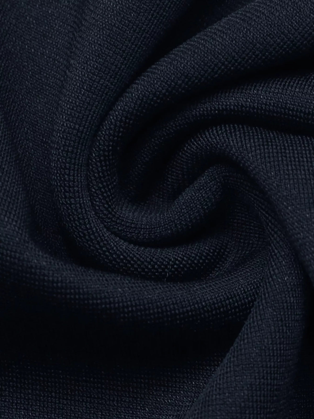 Round Neck Peplum Top with Striped Cuffs in Dark Blue, view 10