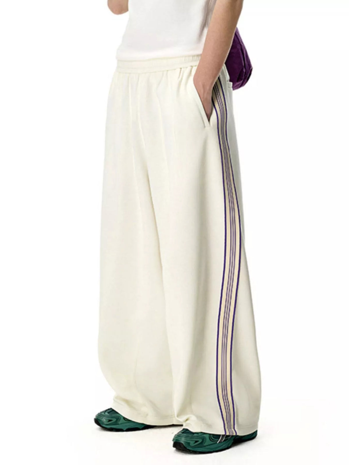 Men's Side Striped Wide Leg Pants, view 8