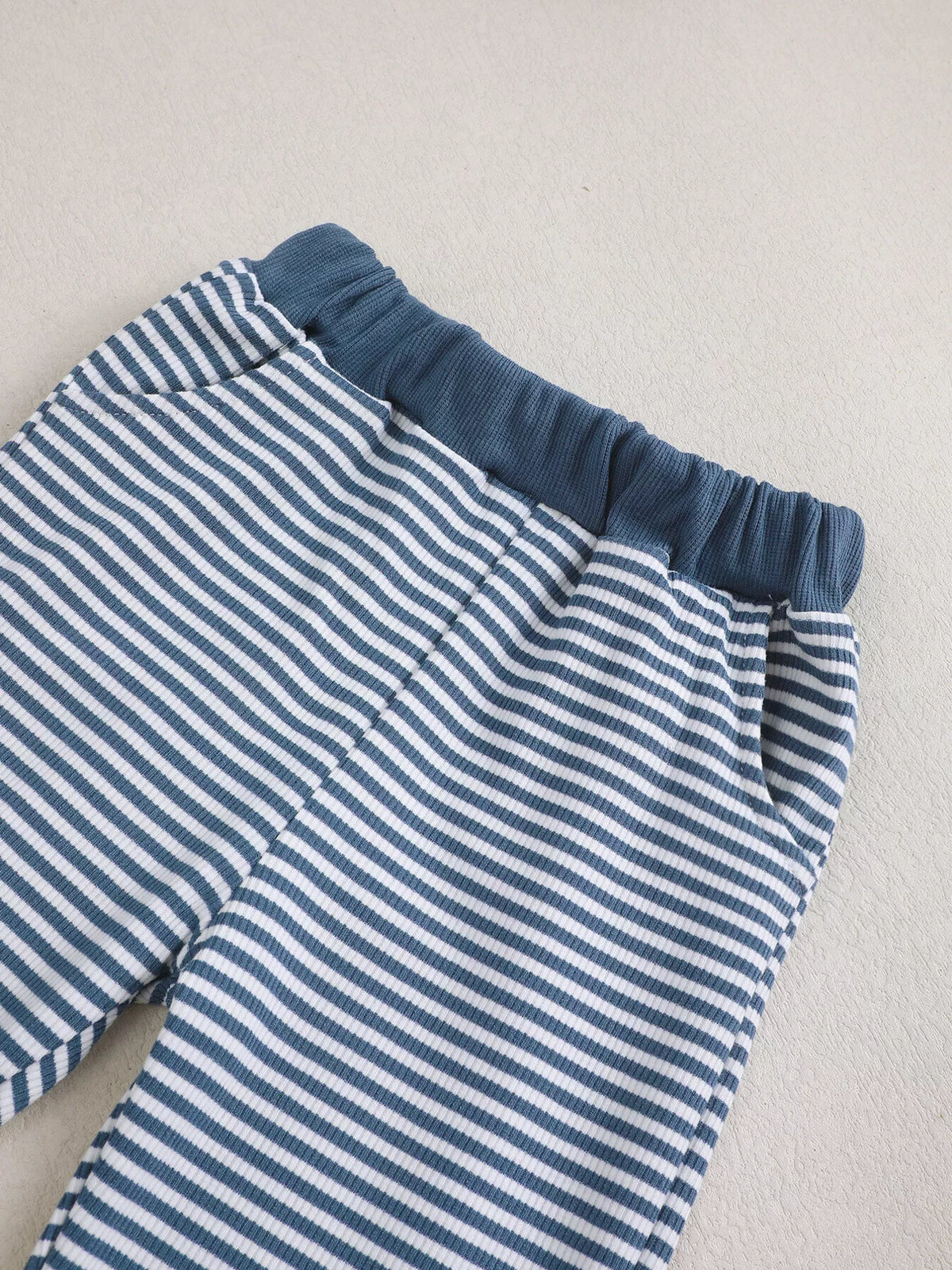 Children's Bear Striped Top and Pants Set - Lilixa.store