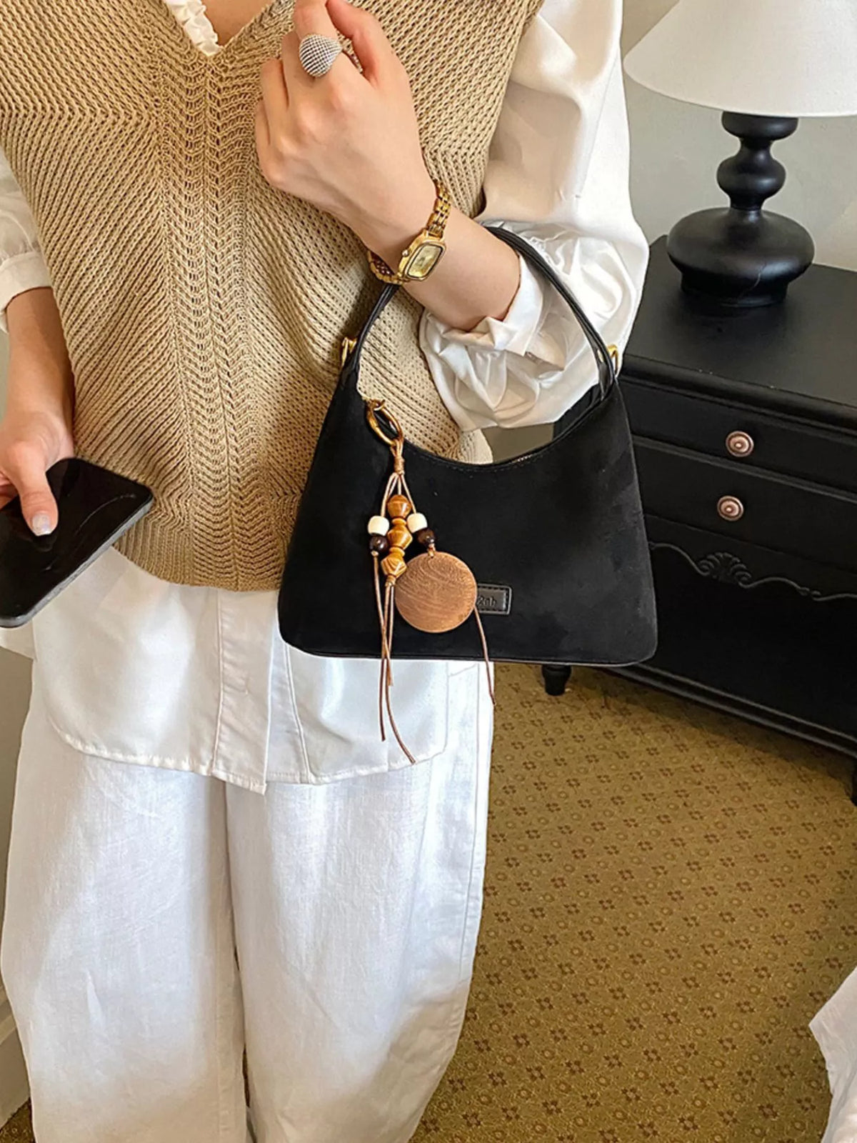 Lightweight Solid Color Handbag