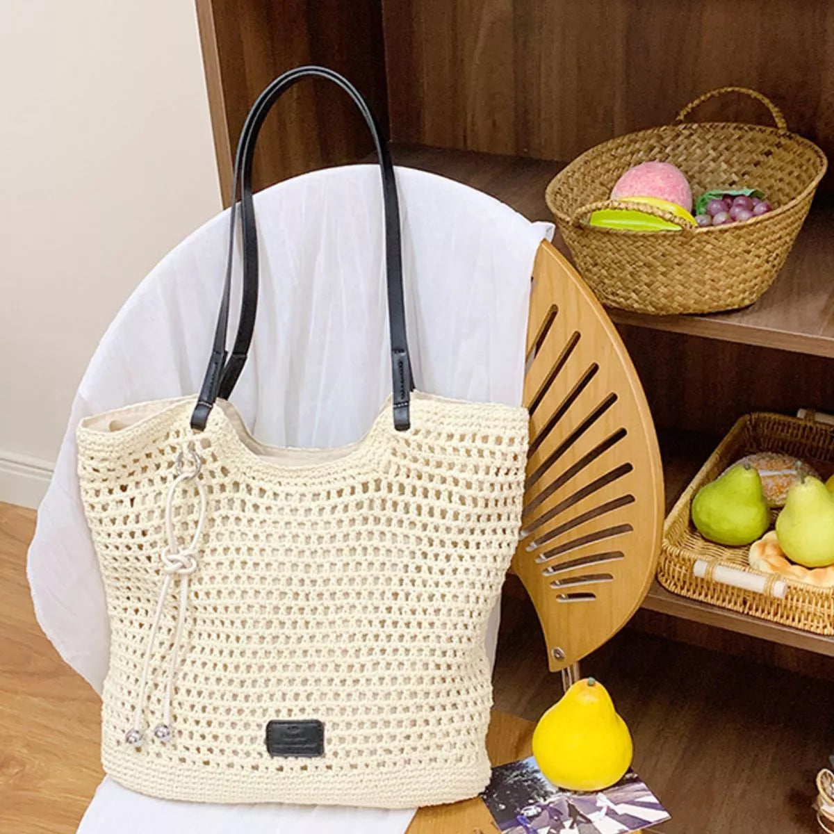 Crochet Knit Shoulder Bag - Lilixa.store