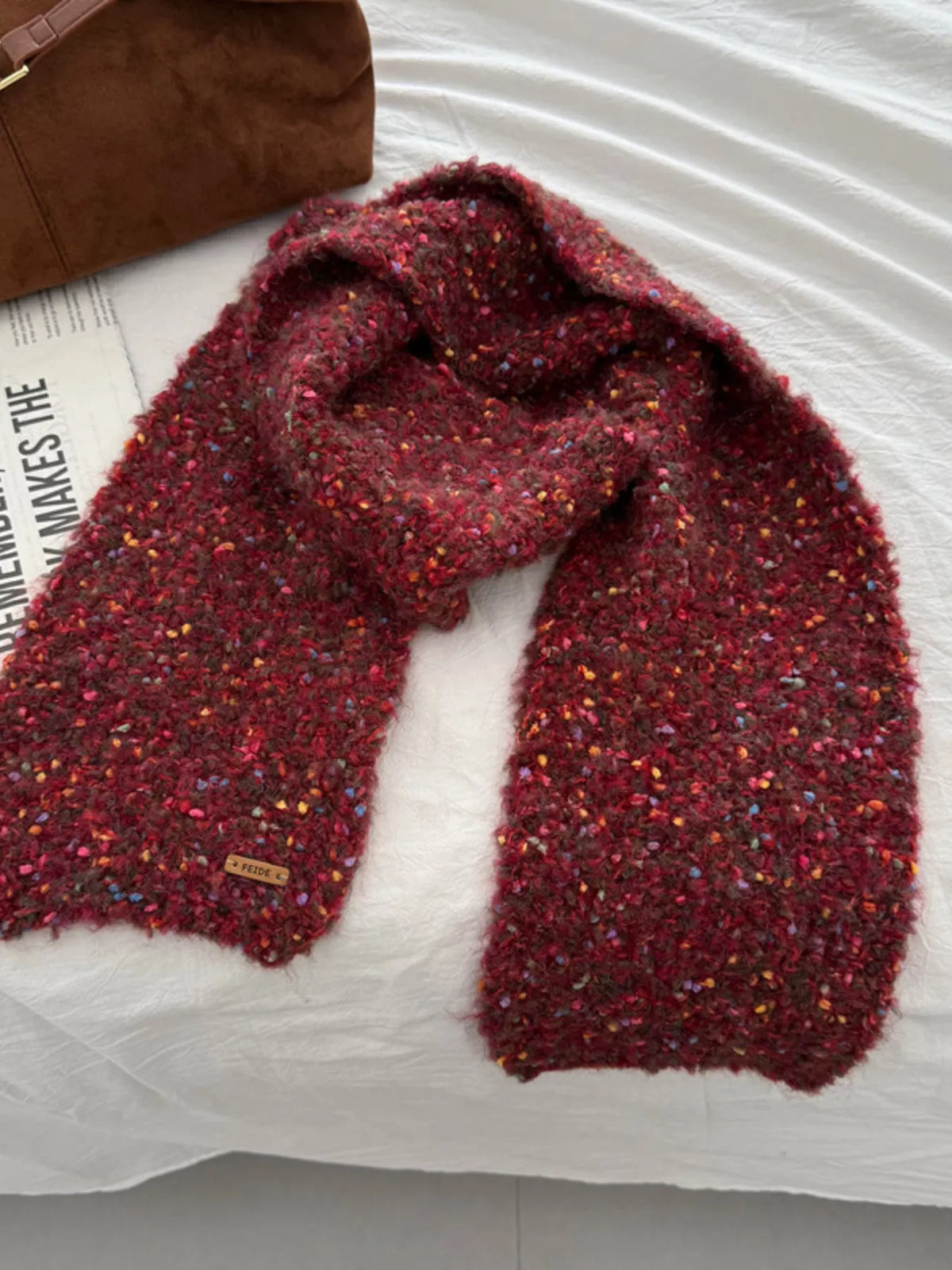 Cozy Knitted Multicolor Speckled Scarf - Lilixa.store