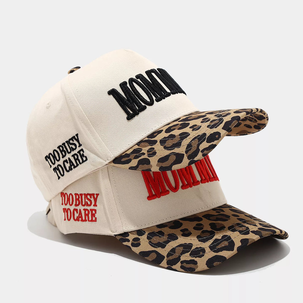 Leopard Embroidered Slogan Baseball Cap - Lilixa.store
