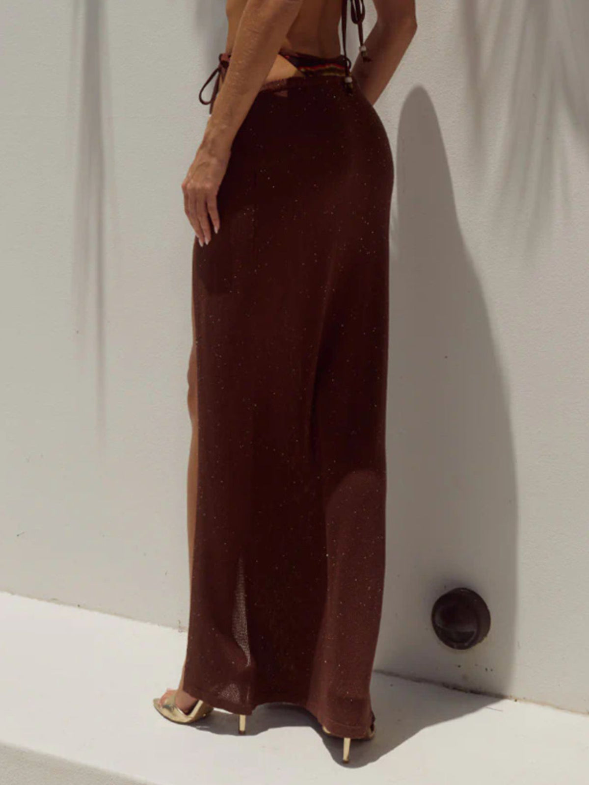 Split Maxi Sweater Skirt, view 7