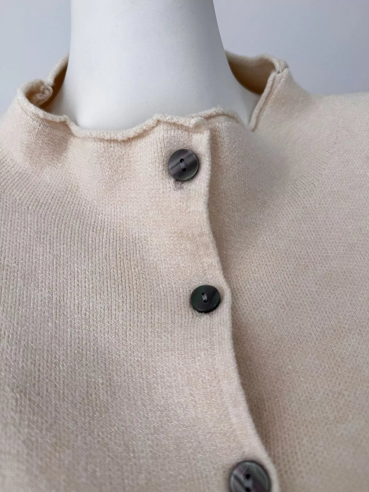 Mock Neck Button-Down Knit Cardigan, view 10