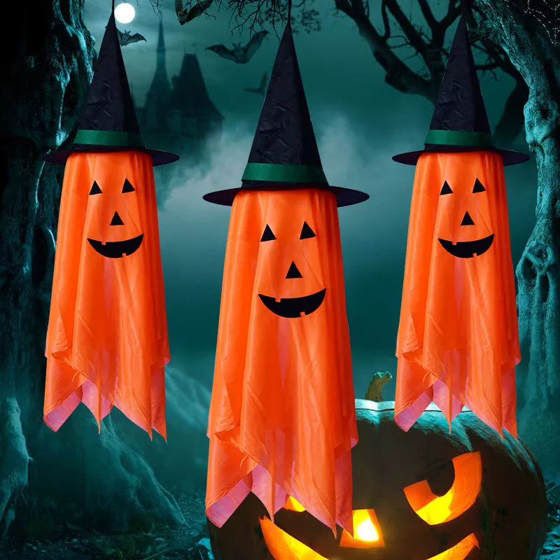 Halloween Hanging Pumpkin with Witch Hat Set - Lilixa.store