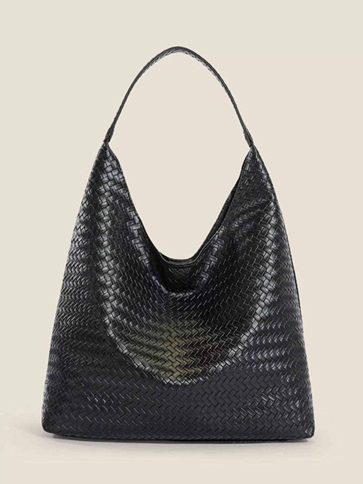 Woven Texture Shoulder Bag and Wristlet Set