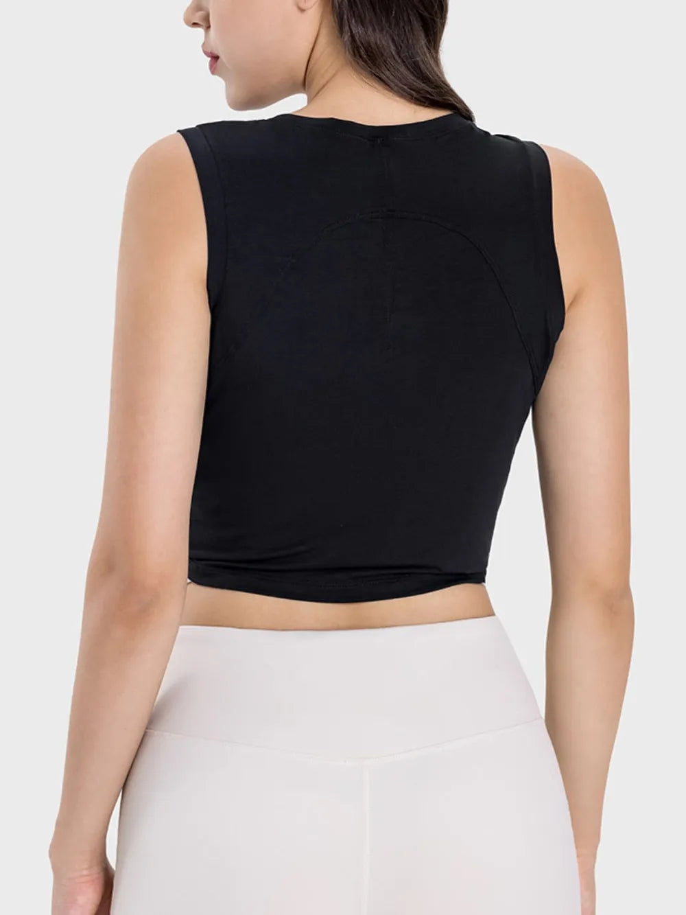Millennia Drawstring Ruched Wide Strap Active Tank - Lilixa.store